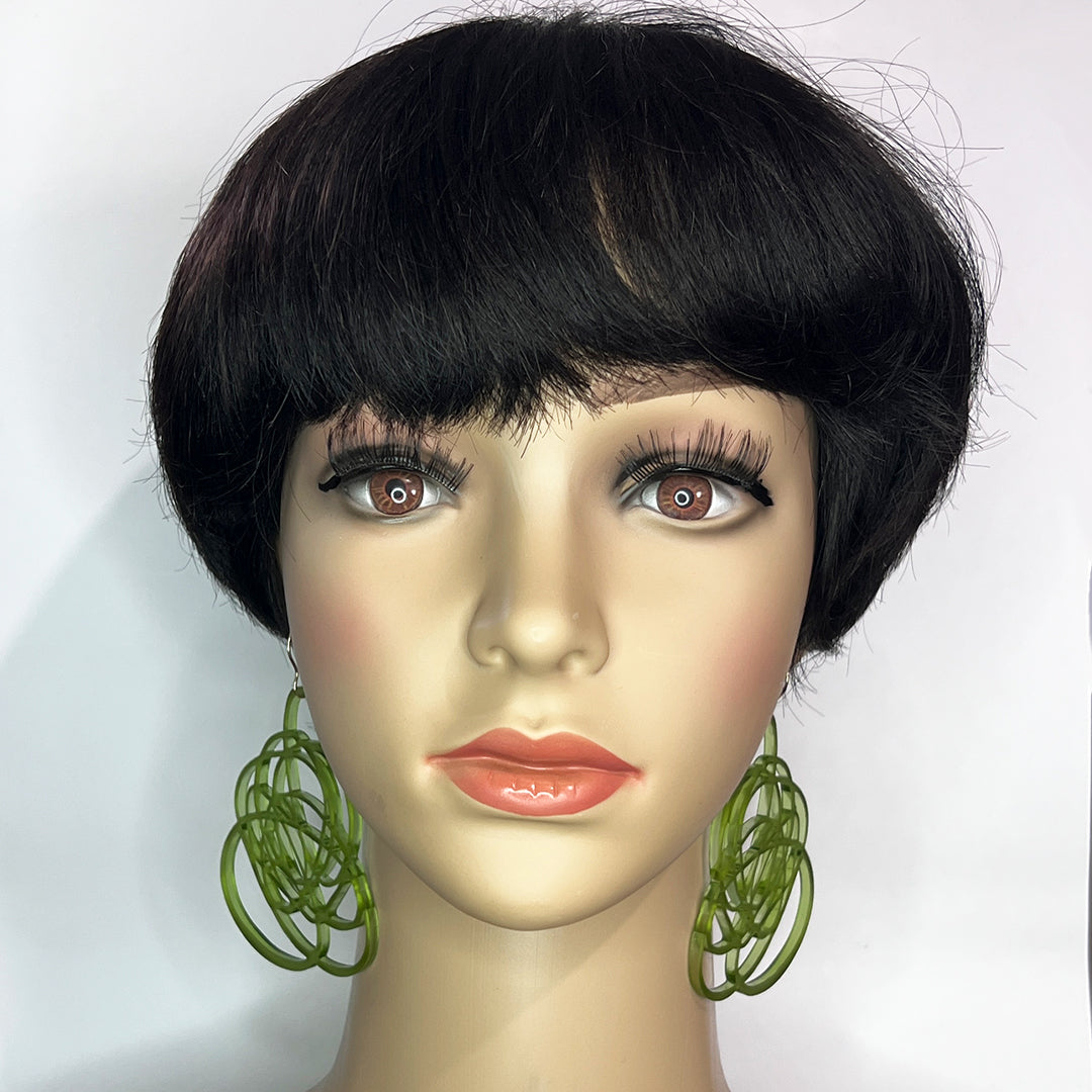 Large scribble earrings in matte olive acrylic are lightweight to wear, from by Barbe jewelry Cleveland Ohio. 
