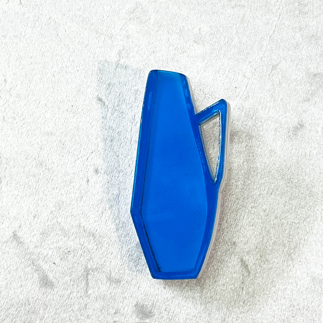 Mid Century Vase Brooch - Transparent Blue