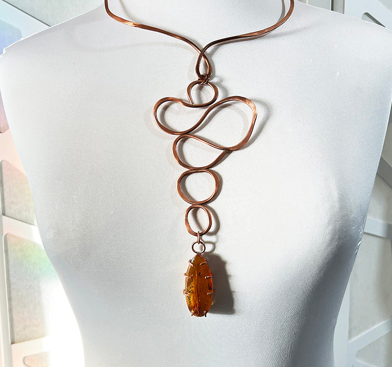 Glyphs Collar with Amber