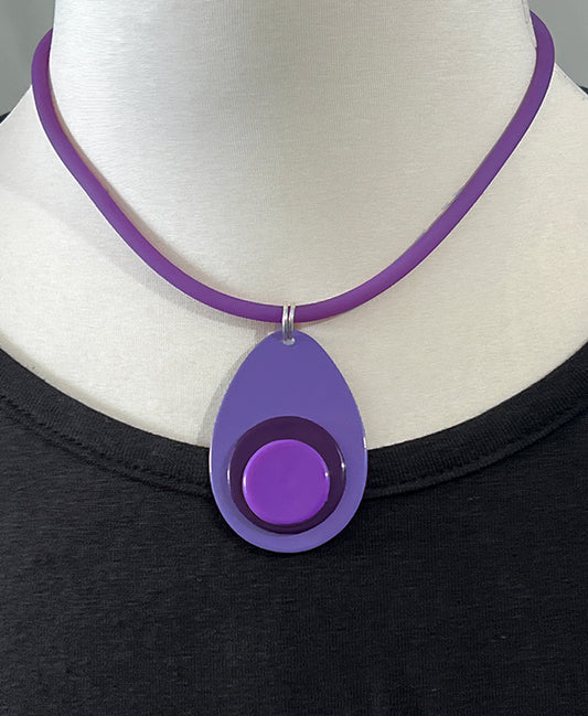Mad for Mod Purple Choker Necklace