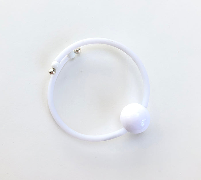 Bauhaus Wrap Bracelet in White