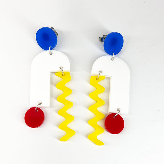 Arch Mobile Earrings in Primary Colors