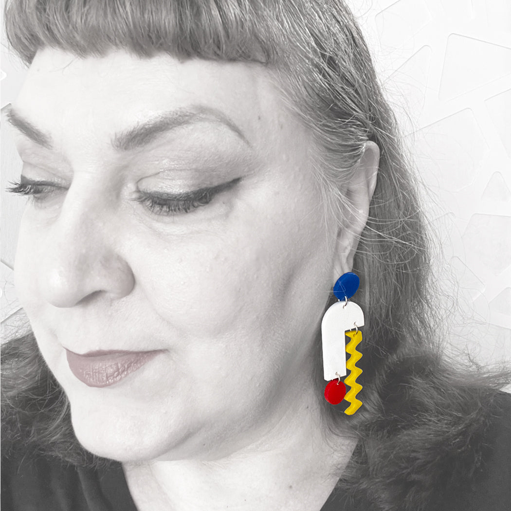 Arch Mobile Earrings in Primary Colors