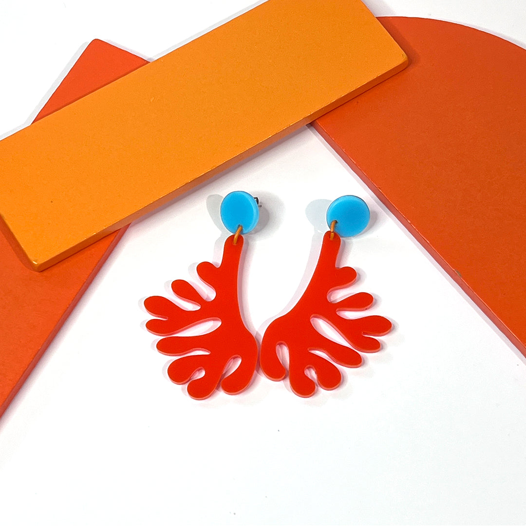 Matisse Coral Branch Earrings