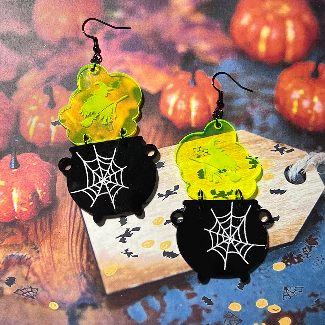 Witch Cauldron Statement Earrings