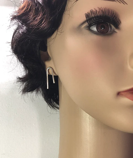 Minimalist Sterling Arch Earring