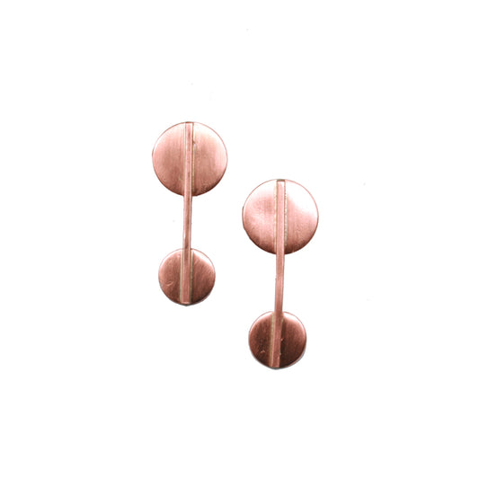Classy copper minimalist earrings by Barbe Saint John
