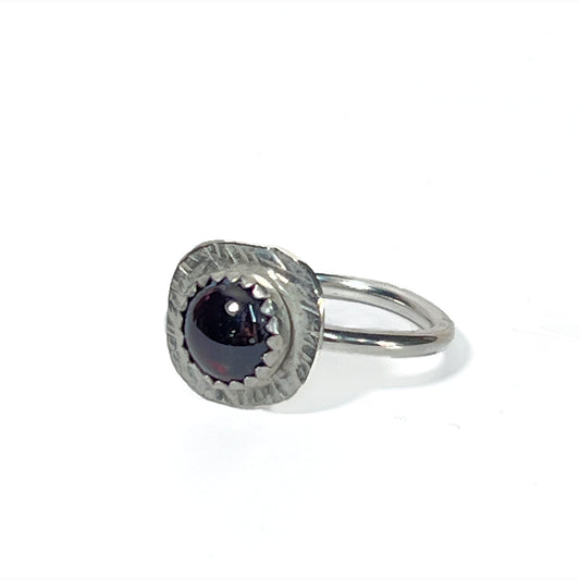 Small Garnet Ring Size 6 1/2