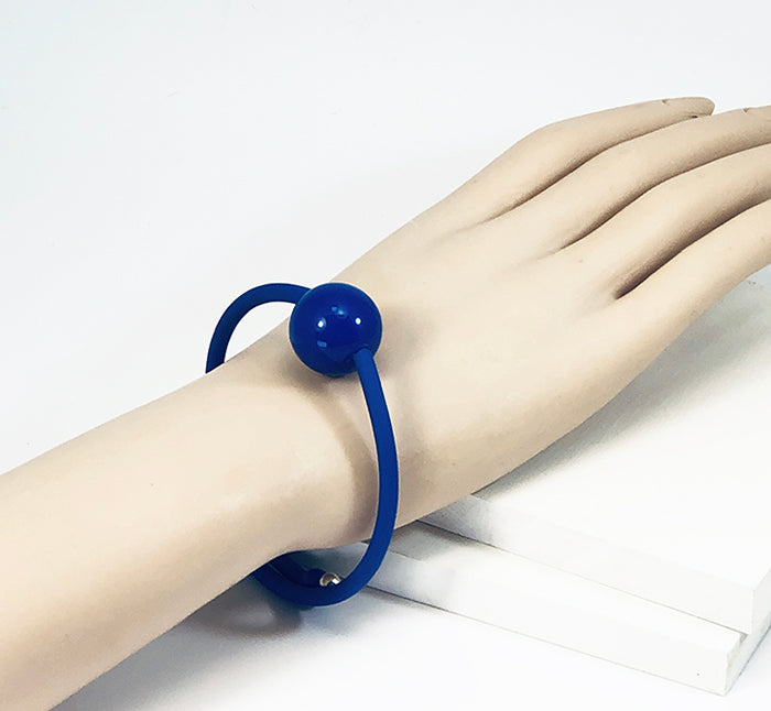 Bauhaus Wrap Bracelet in Blue