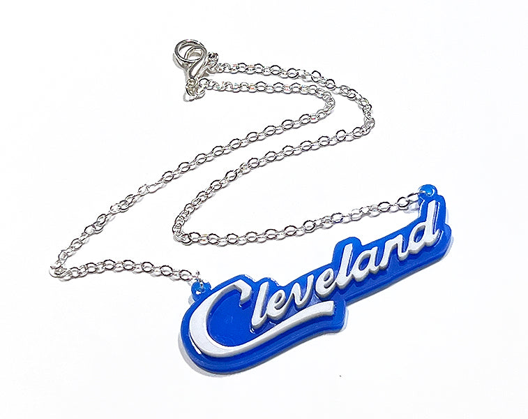Cleveland Necklace in Blue and White