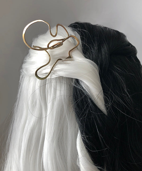 Pathway Sculpture Brass Hair Pin