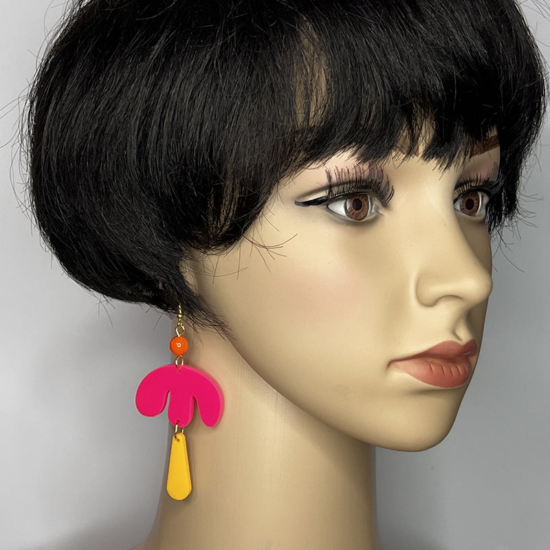 Fab Fuchsia Earrings - Dragonfruit Hot Pink