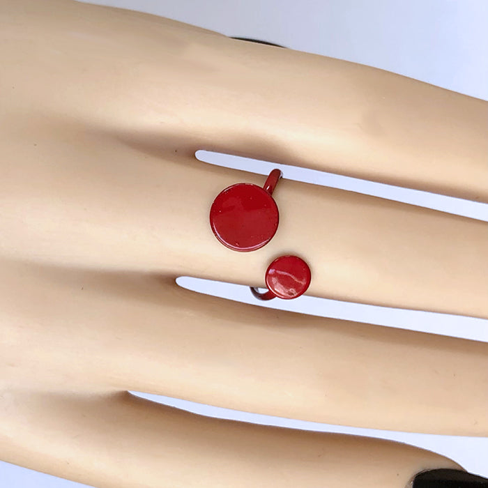Red Double Dots Ring