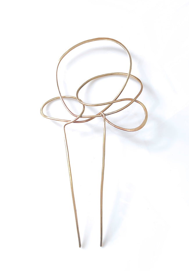 Structures Brass Hair Pin
